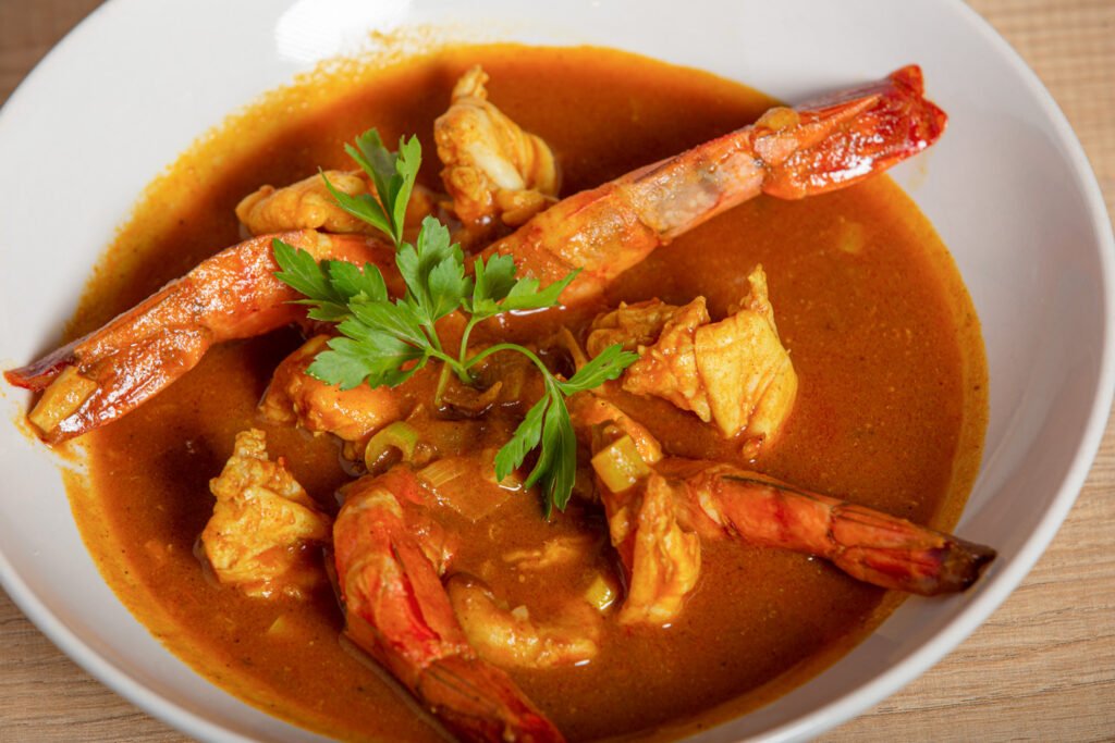 Jingha Balchou, langostinos en salsa mosalla