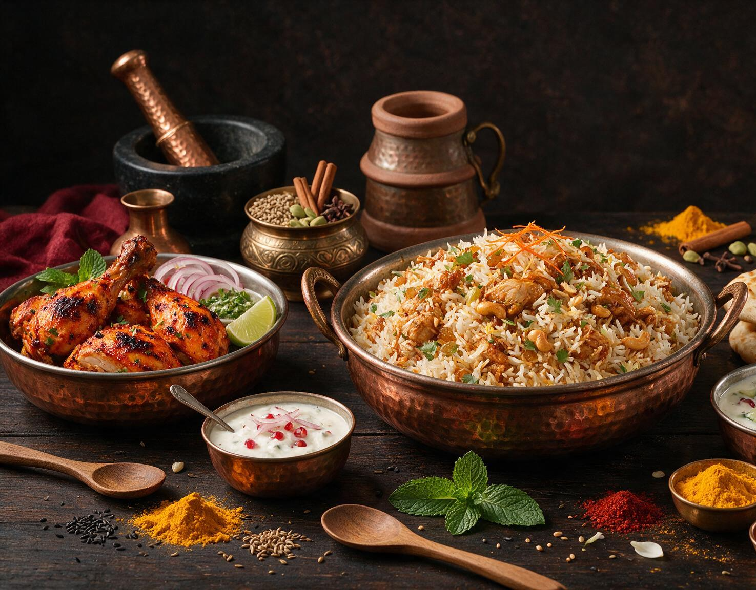 Wide banner — grilled tandoori or tikka chicken, 1920×700px.